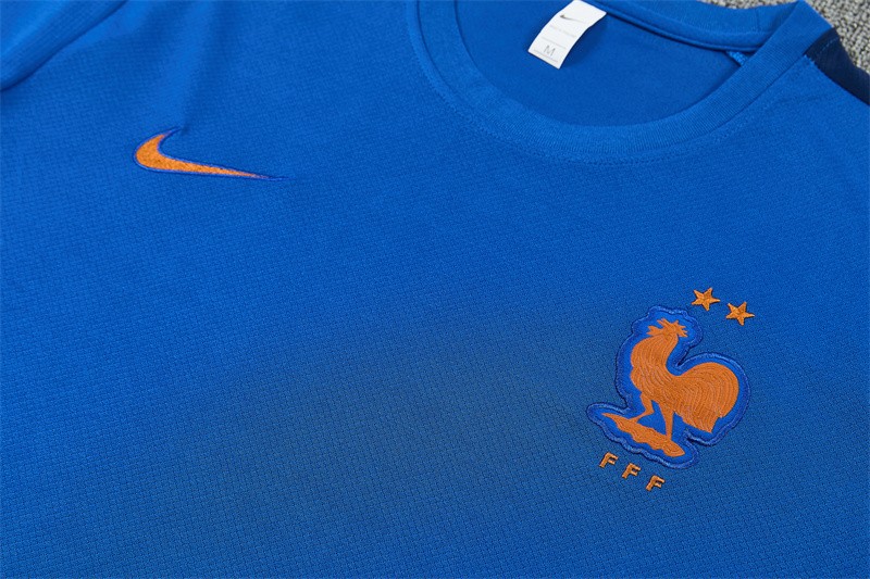 2026 France Blue & Orange Short Sleeve+Soccer Shorts