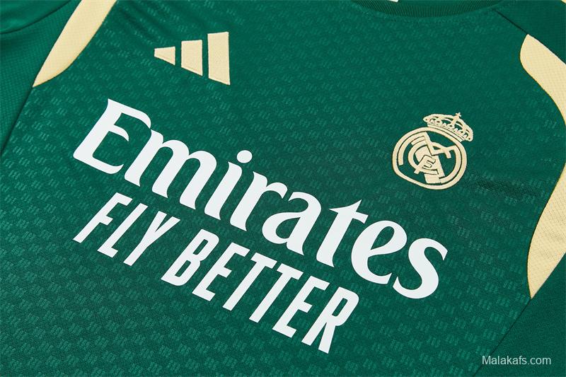 2026 Real Madrid Green & Cream  Short Sleeve+Soccer Shorts