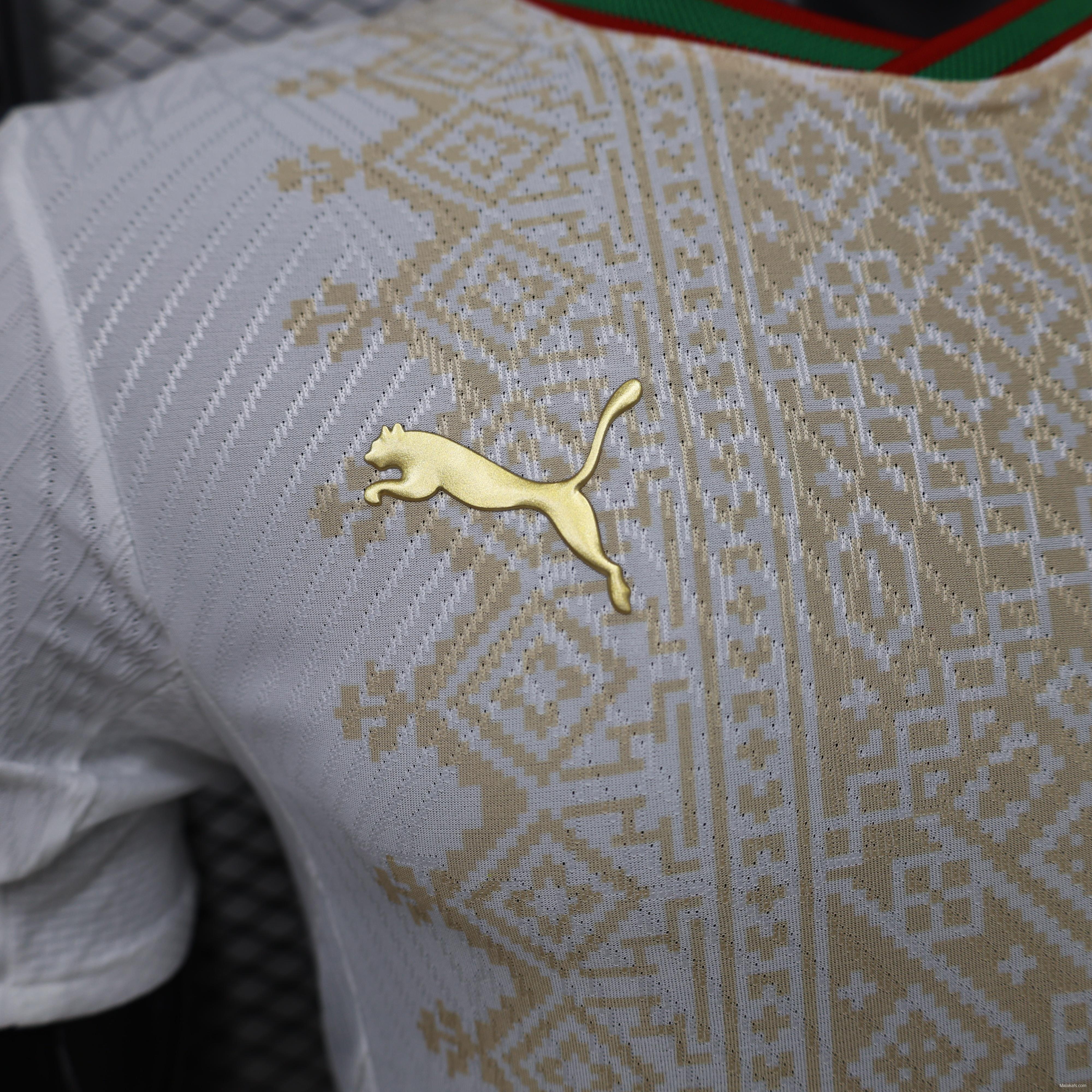Player Version 26/27  Morocco  Away  White & Gold Amazigh Pattern Jersey