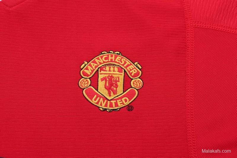Retro 2000/02 Kids Manchester United Red Home Jersey