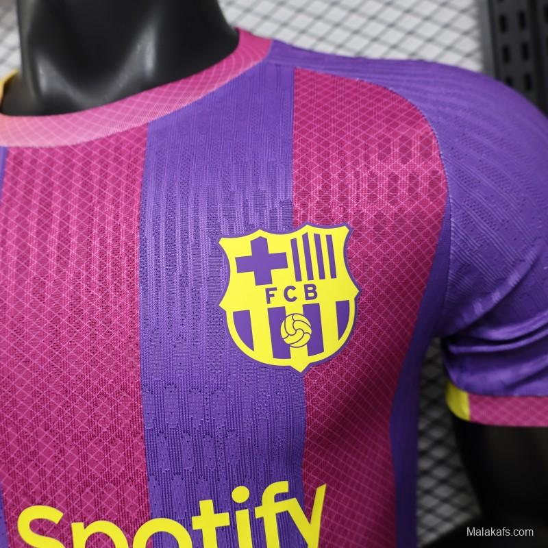 Player Version 26/27 FC Barcelona Third Purple Pink Yellow Stripe  Jersey