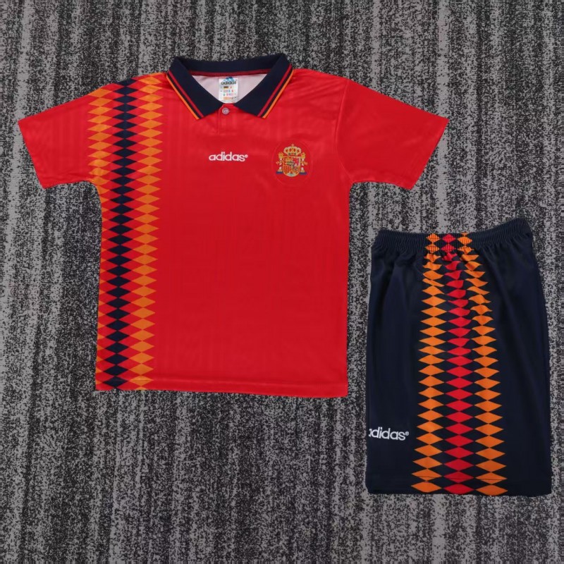 Retro Kids 1994 Spain Home Jersey