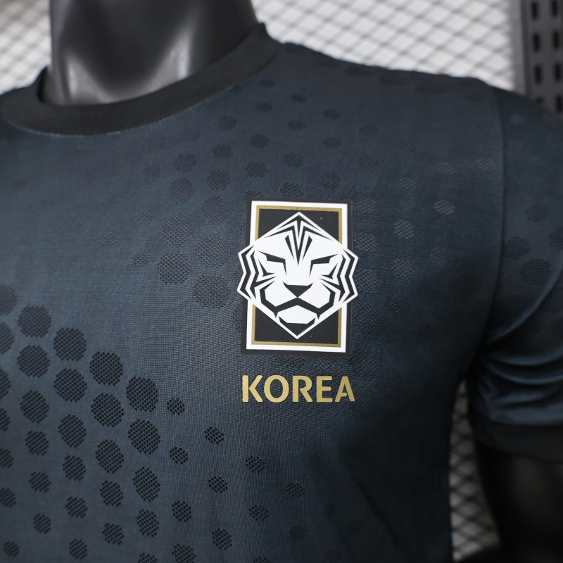 Player Version 2026 South Korea Dark Grey with Tonal Dot Allover Print Away Jersey