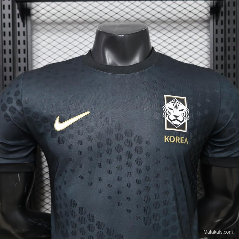 Player Version 2026 South Korea Dark Grey with Tonal Dot Allover Print Away Jersey