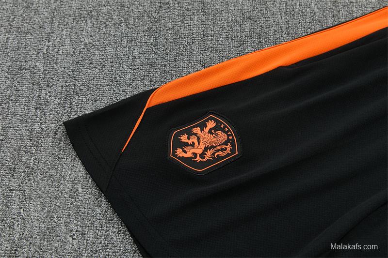 26/27 Netherlands Home Orange Short Sleeve + Soccer Shorts