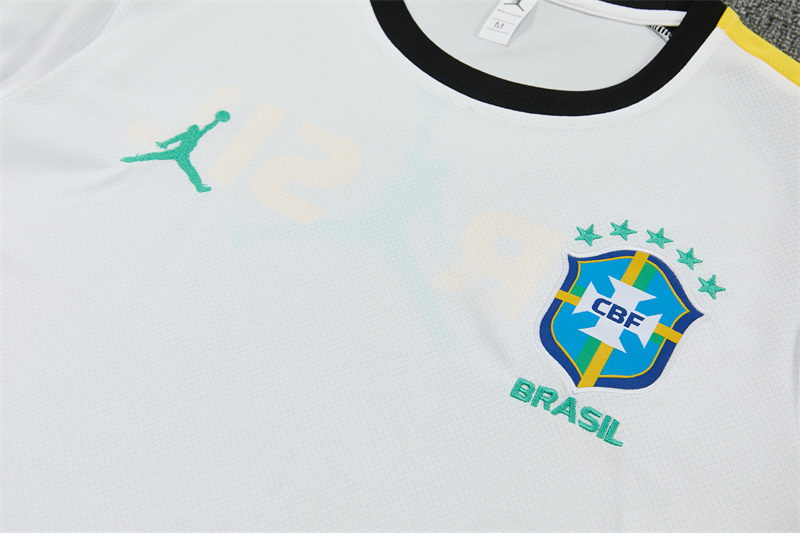 26/27 Brazil Away White Short Sleeve + Soccer Shorts