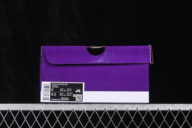 Nike SB Dunk Low Retro Skateboarding Shoes with Premium Leather Construction - FN5880-001