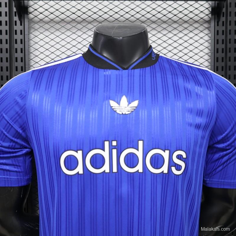Player Version 2026 Adidas Originals Retro Style Royal Blue Stripe Football Jersey