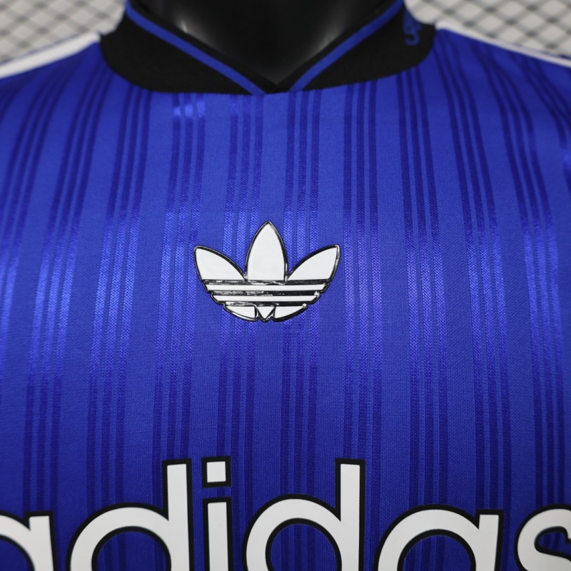 Player Version 2026 Adidas Originals Retro Style Royal Blue Stripe Football Jersey