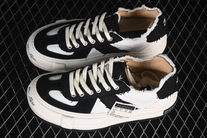xVESSEL Wu Jianhao Low-Top Deconstructed Chunky Sole Casual Shoes with Tweed Design - S19X001B