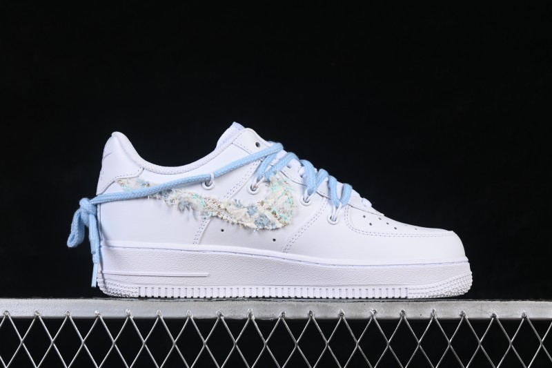 Nike Air Force 1 '07 Low Woven Blue Pastel Casual Skateboarding Shoes - DC9999-223
