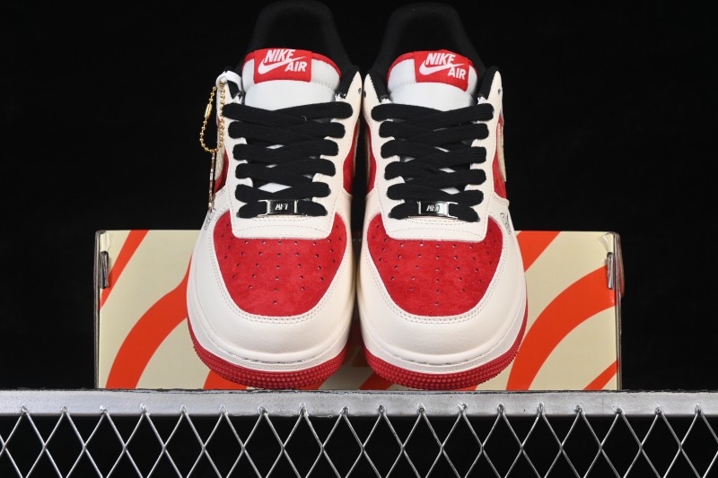Nike Air Force 1 '07 Low Red and White Contrast Color Casual Skateboarding Shoes - JP2026-156