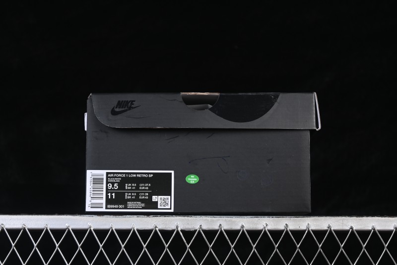 Nike CDG x Air Force 1 '07 Low Collaborative Sneakers with Full-Grain Leather Upper - IB9949-001