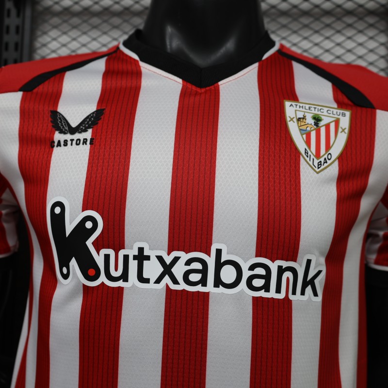 Player Version 26/27 Athletic Bilbao Home Red White Stripes Jersey