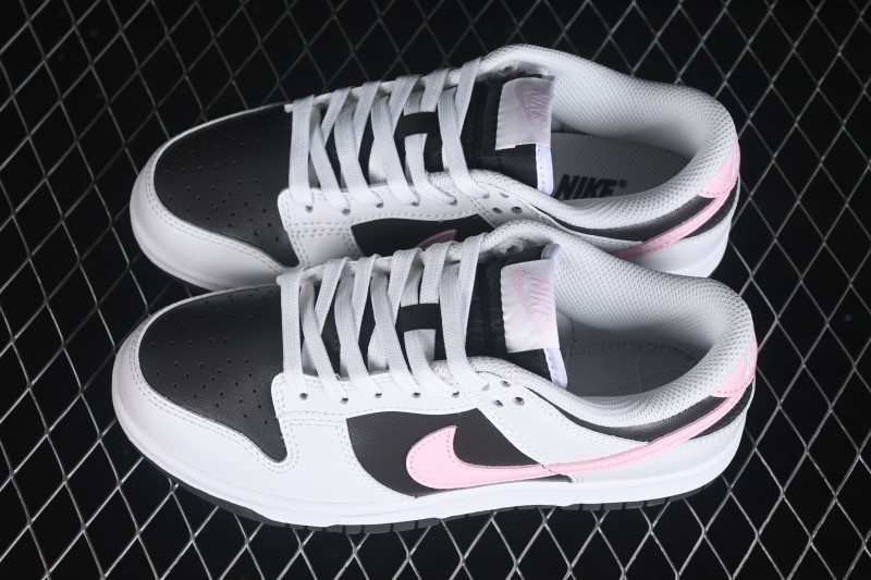 Nike SB Dunk Low White Black Pink Low-Top Casual Skate Shoes - IB8510-100