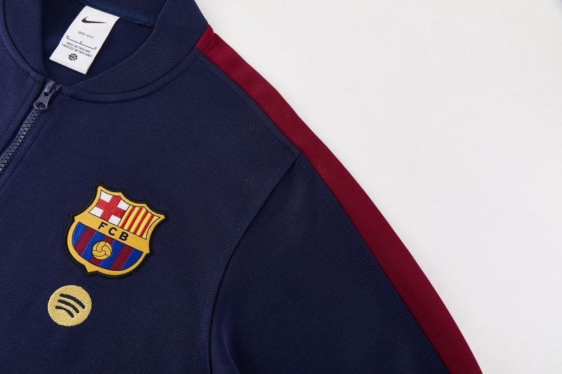 26/27  Barcelona Royal Blue Full Zipper Jacket Tracksuit + Long Pants