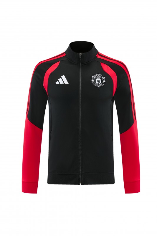 26/27 Manchester United FC  Black Full Zipper Jacket Tracksuit + Long Pants