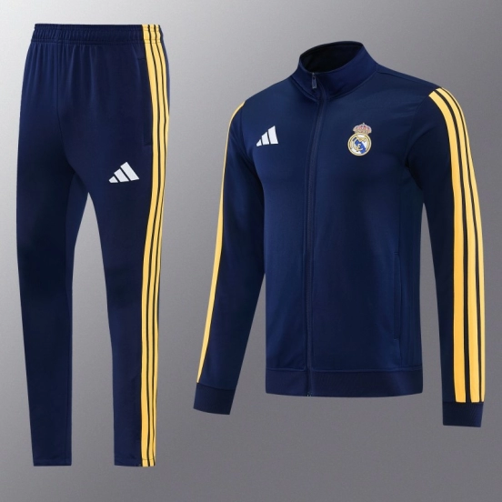 26/27 Real Madrid Royal Blue Full Zipper Jacket Tracksuit + Long Pants