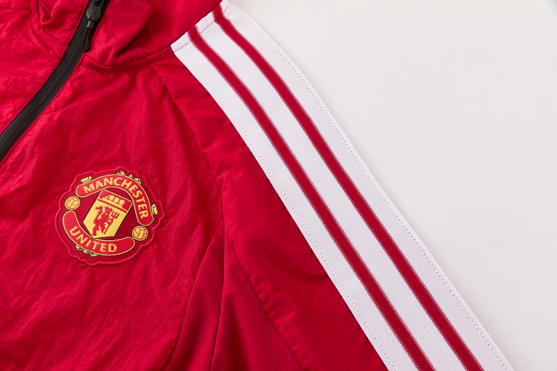 26/27 Manchester United FC Red Full Zipper Windbreaker Jacket