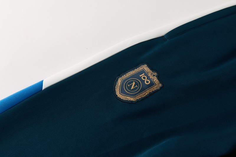 26/27 SSC Napoli  White Full Zipper Jacket Tracksuit + Long Pants