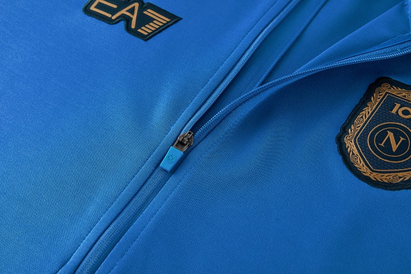 26/27 SSC Napoli Blue Full Zipper Jacket Tracksuit + Long Pants