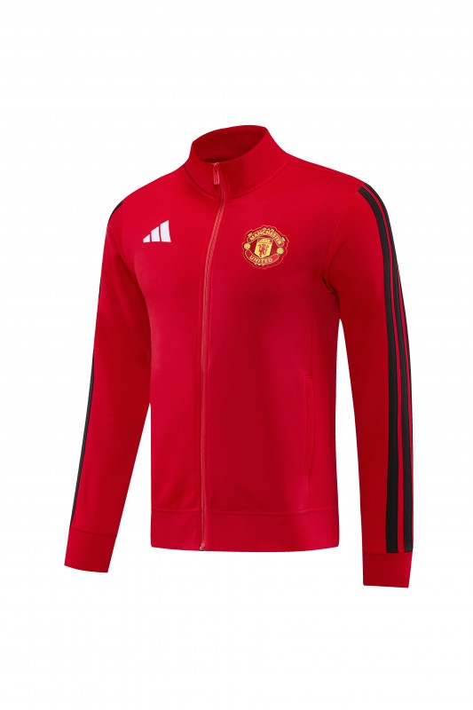 26/27 Manchester United Red Full Zipper Jacket Tracksuit + Long Pants