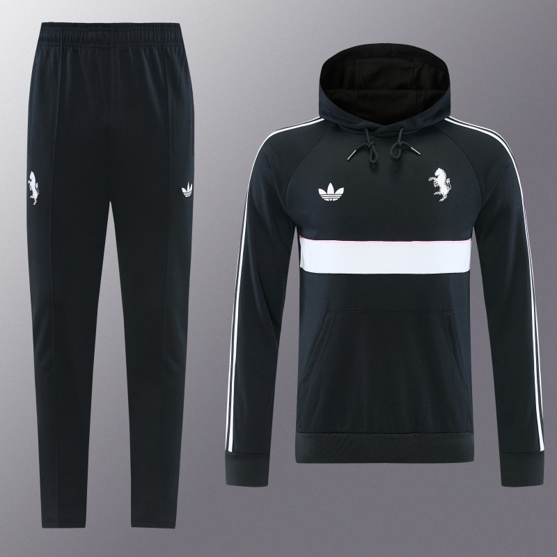 26/27 Juventus  Black Hoodie Full Zipper Jacket + Long Pants