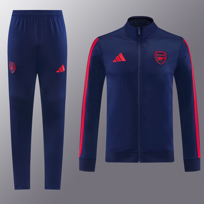 26/27 Arsenal FC Royal Blue Full Zipper Jacket Tracksuit + Long Pants