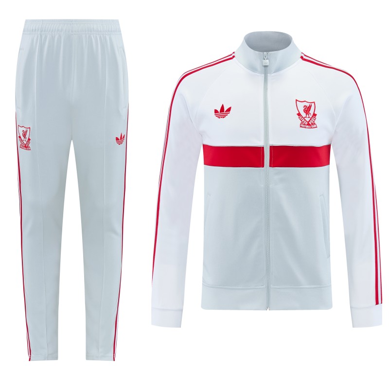 26/27 Liverpool  Grey Full Zipper Jacket Tracksuit + Long Pants
