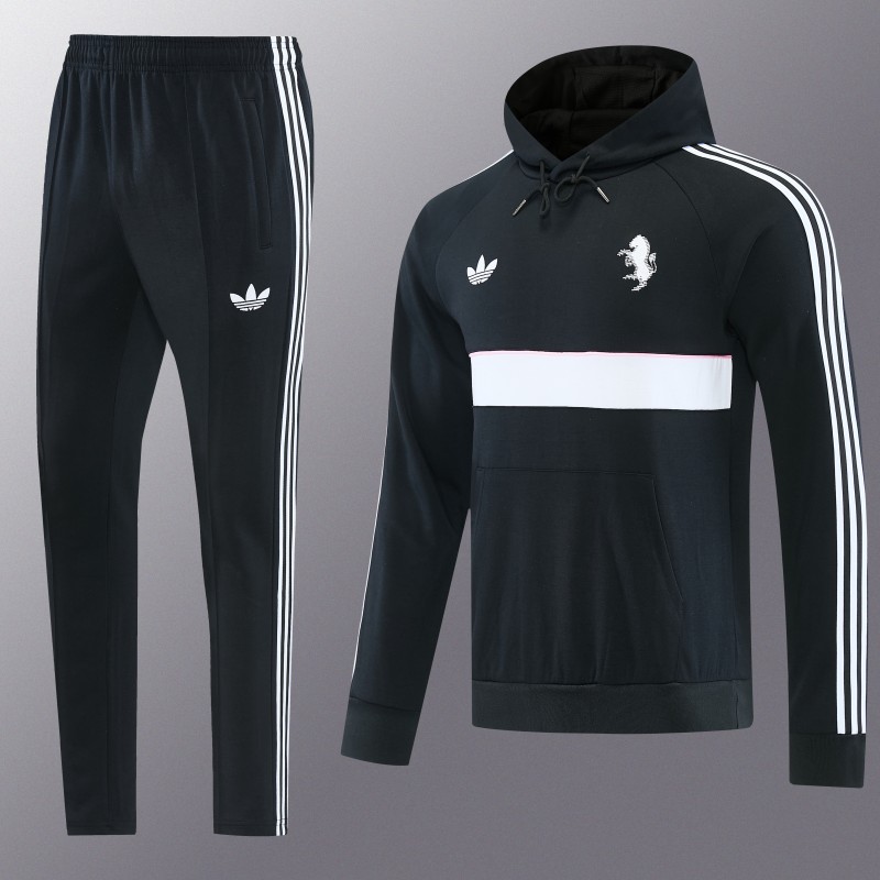 26/27 Juventus  Black Hoodie Full Zipper Jacket + Long Pants