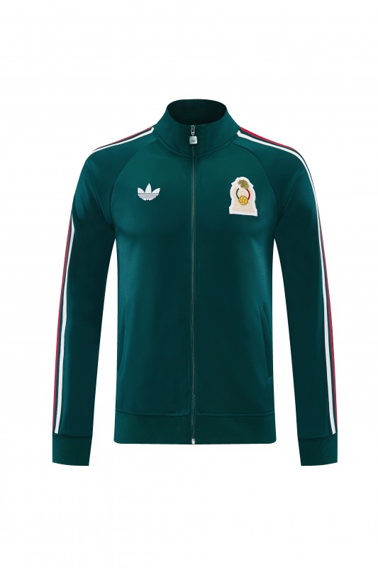 26/27 Mexico  Dark Green Full Zipper Jacket + Long Pants