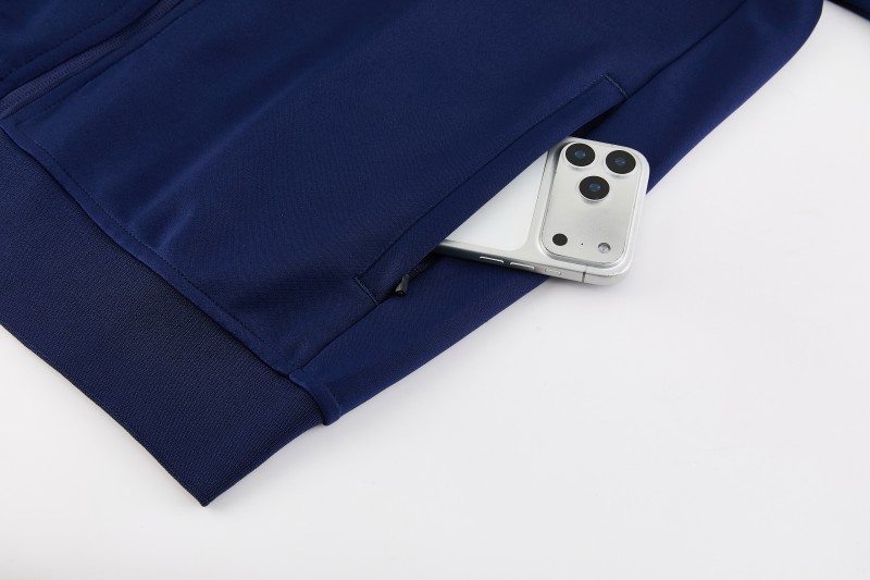 26/27 Real Madrid Royal Blue Full Zipper Jacket Tracksuit + Long Pants