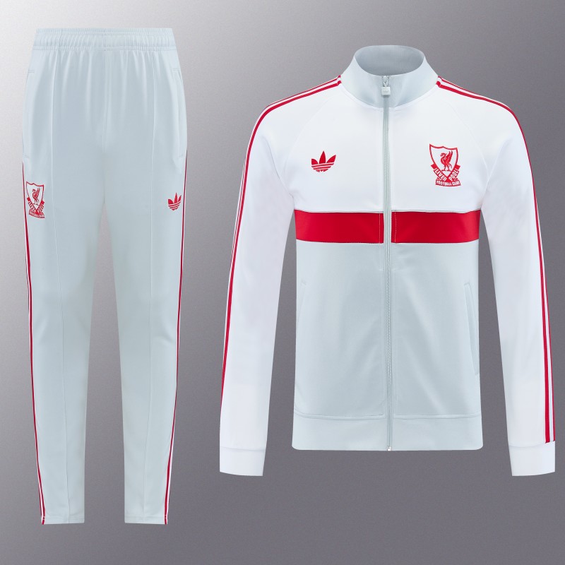 26/27 Liverpool  Grey Full Zipper Jacket Tracksuit + Long Pants
