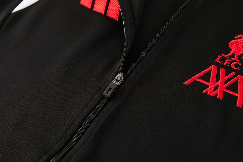 26/27  Liverpool FC  Black Full Zipper Jacket Tracksuit + Long Pants
