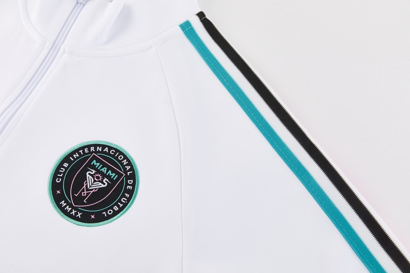26/27 Inter Miami CF White Full Zipper Jacket Tracksuit + Long Pants