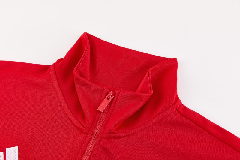 26/27 Manchester United Red Full Zipper Jacket Tracksuit + Long Pants
