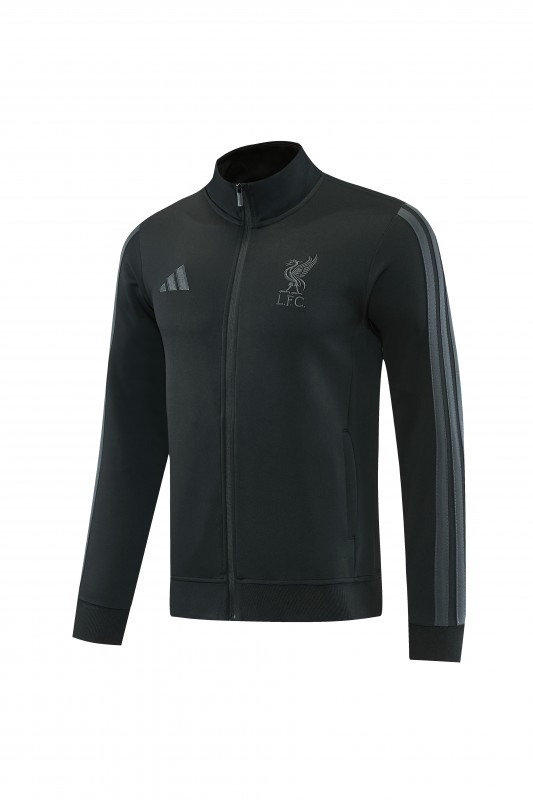 26/27 Liverpool  Black Full Zipper Jacket Tracksuit + Long Pants