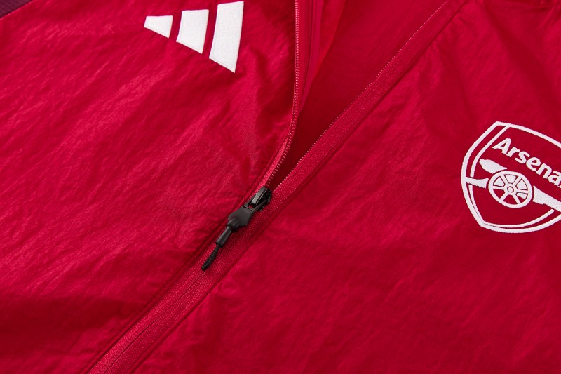 26/27 Arsenal FC Red  Full Zipper Windbreaker Jacket
