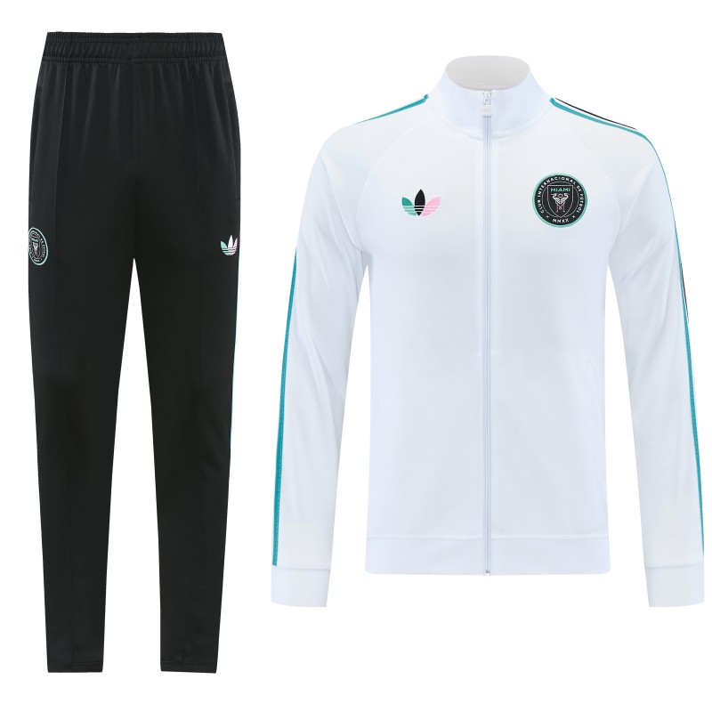 26/27 Inter Miami CF White Full Zipper Jacket Tracksuit + Long Pants