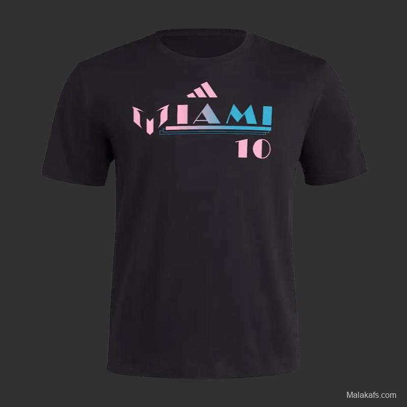 23/24 Messi x adidas Miami Black T-Shirt