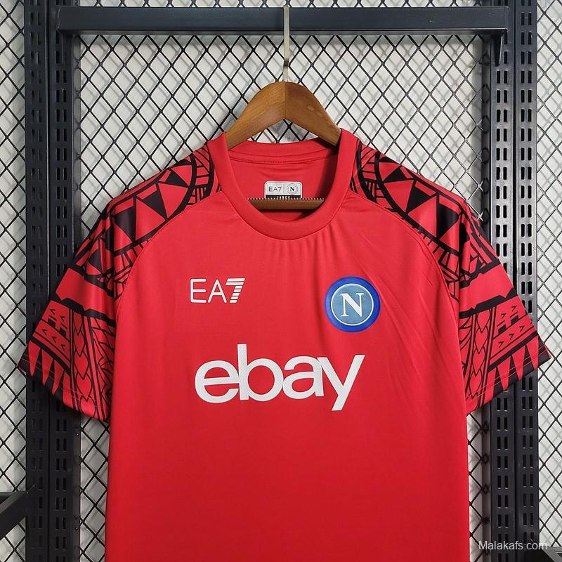 23/24 Napoli Red pre-Match Jersey