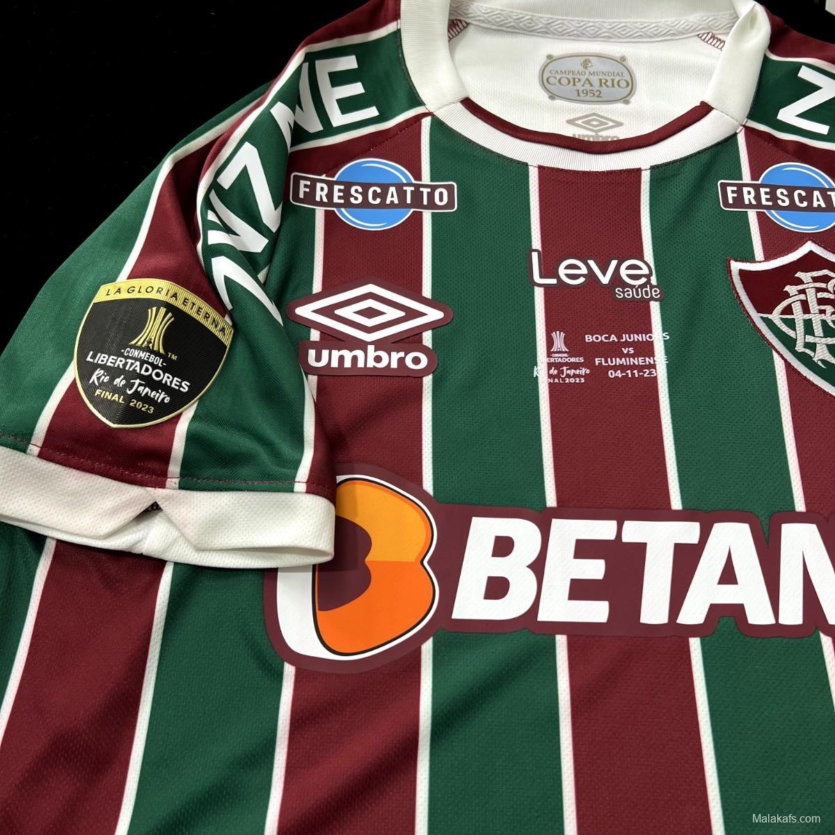 23/24 Fluminense Home Final Match Jersey With All Sponsors And Patch