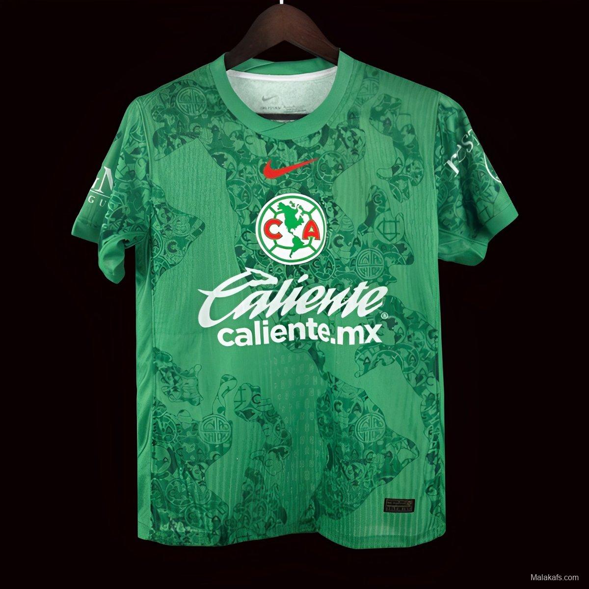 24 25 Club America Green Goalkeeper Jersey Malaka Football Store