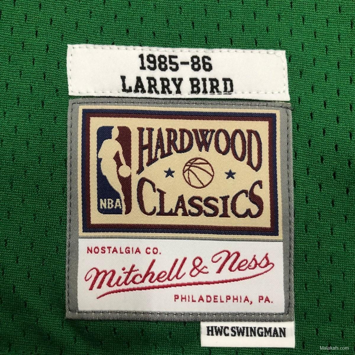 Boston Celtics #33 Larry Bird Mitchell & Ness 1985-86 Hardwood Classics Jersey