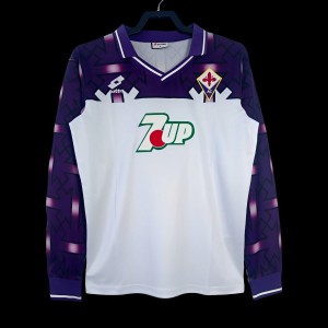 Retro 92/93 Fiorentina Away Long Sleeve  Jersey