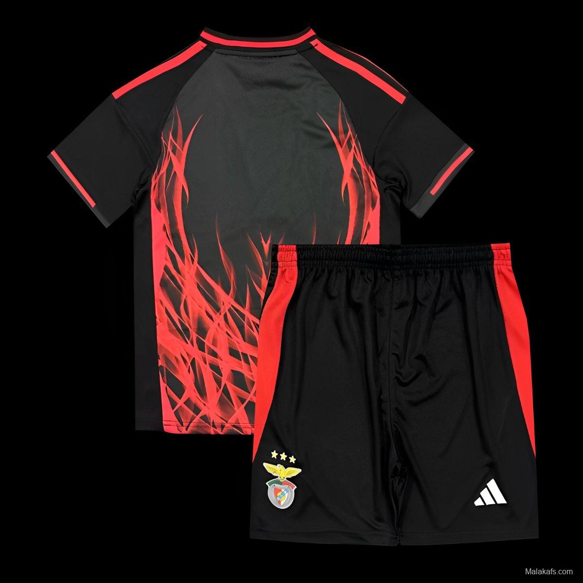 25/26 Kids Benfica Away Black Concept Jersey