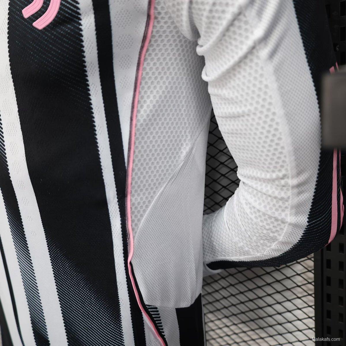 Player Version 25/26 Juventus Home Long Sleeve Jersey