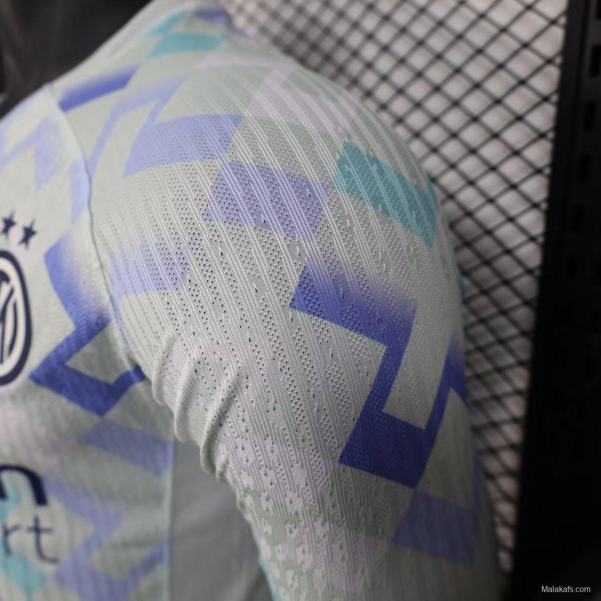 Player Version 25/26 Inter Milan Away WHITE Long Sleeve Jersey