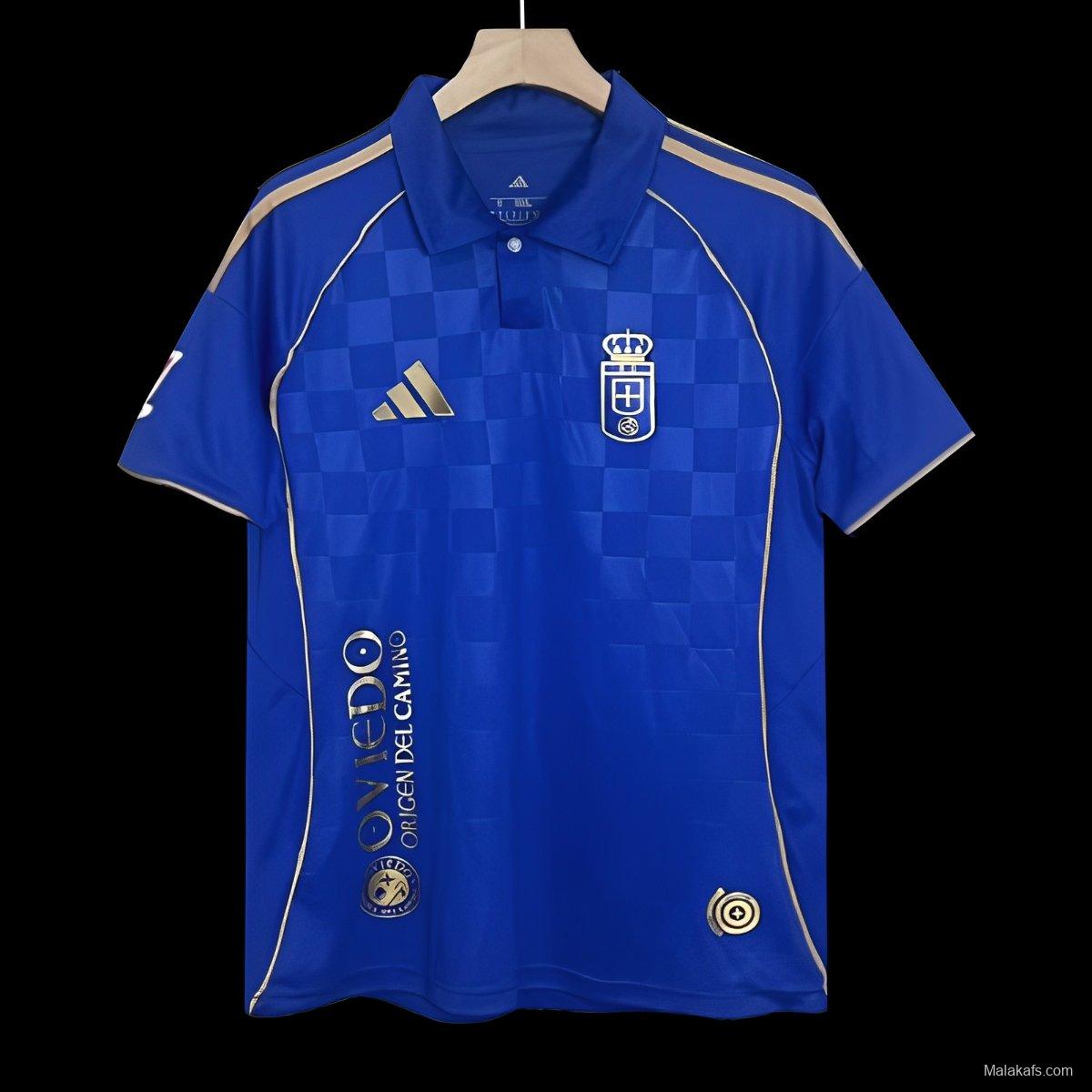 25/26 Real Oviedo Centenary Home Blue Jersey