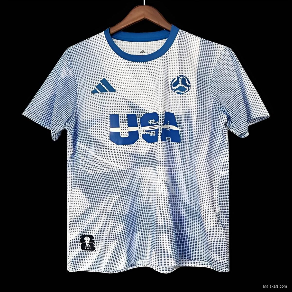 2026 USA Blue/White Pre-Match Jersey